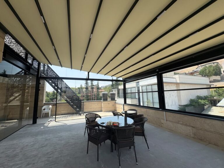 سقف متحرک پنجره گیوتینی | لواسان — نمونه کار تکنوسوین