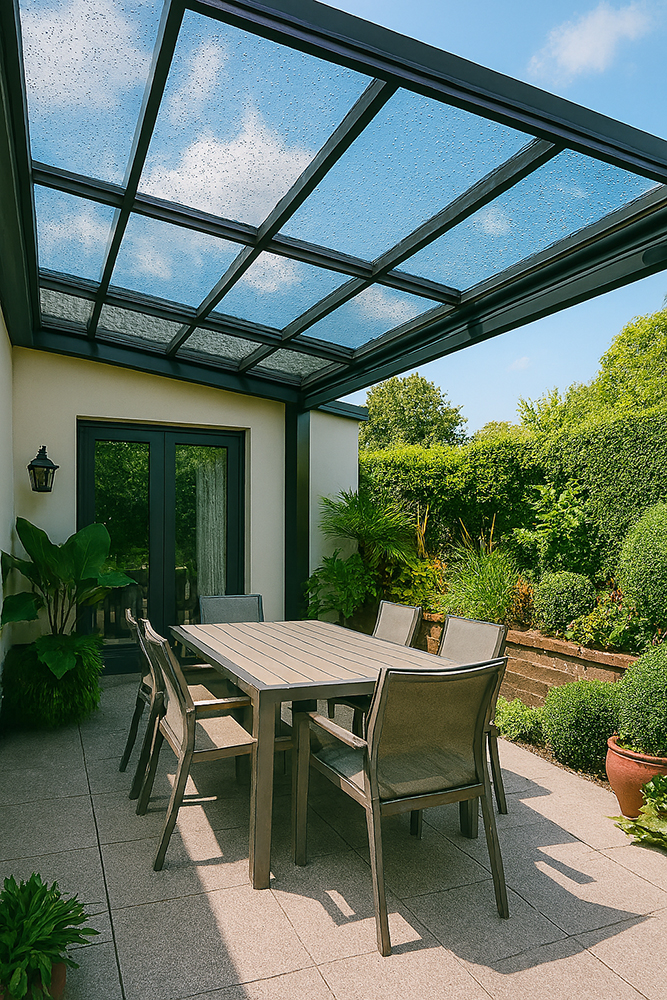 سقف متحرک حیاط خلوت